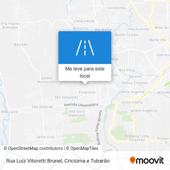 Rua Luiz Vitoretti Brunel mapa