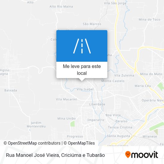 Rua Manoel José Vieira mapa