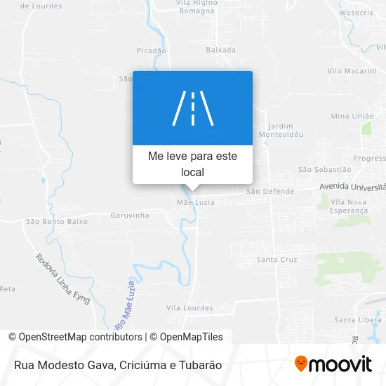 Rua Modesto Gava mapa