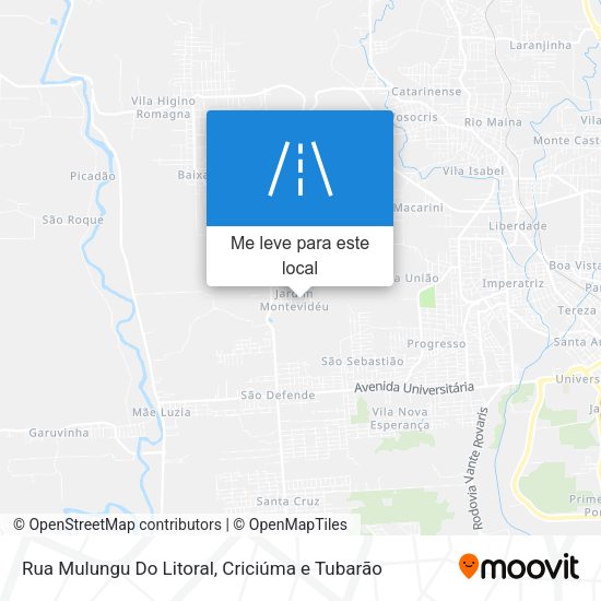 Rua Mulungu Do Litoral mapa