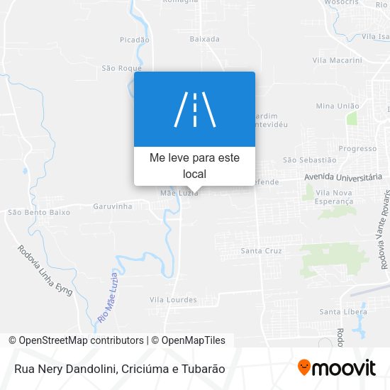 Rua Nery Dandolini mapa