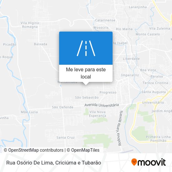 Rua Osório De Lima mapa