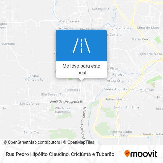 Rua Pedro Hipólito Claudino mapa