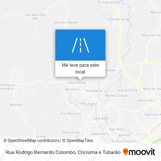 Rua Rodrigo Bernardo Colombo mapa