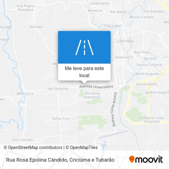 Rua Rosa Epolina Cândido mapa