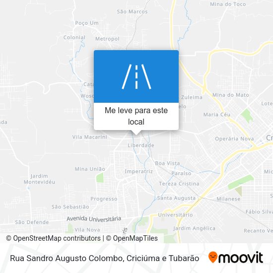Rua Sandro Augusto Colombo mapa