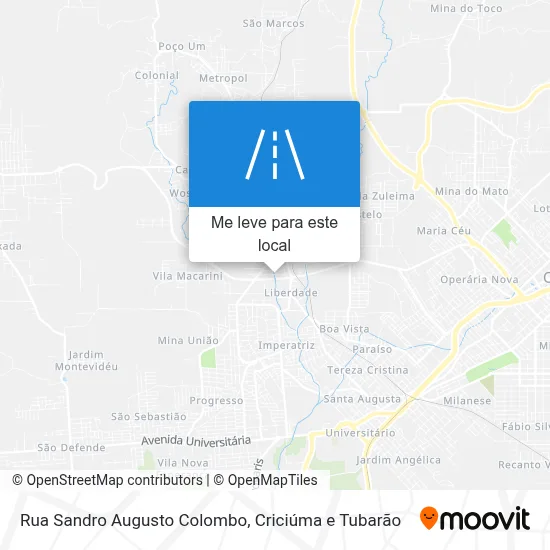 Rua Sandro Augusto Colombo mapa