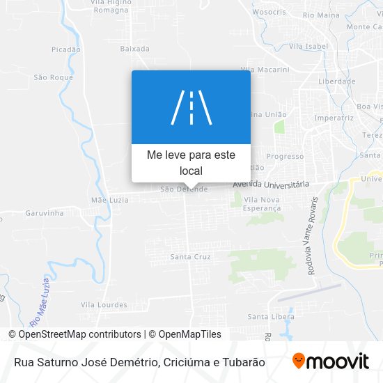 Rua Saturno José Demétrio mapa