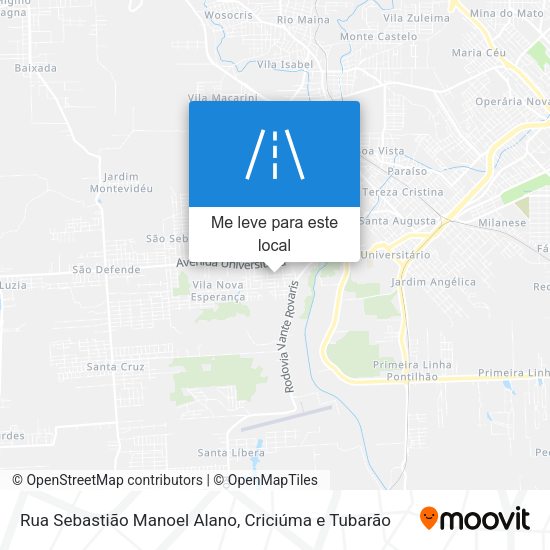 Rua Sebastião Manoel Alano mapa