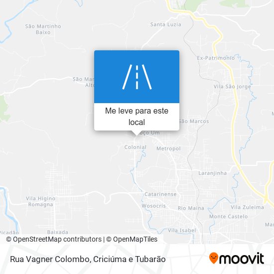 Rua Vagner Colombo mapa