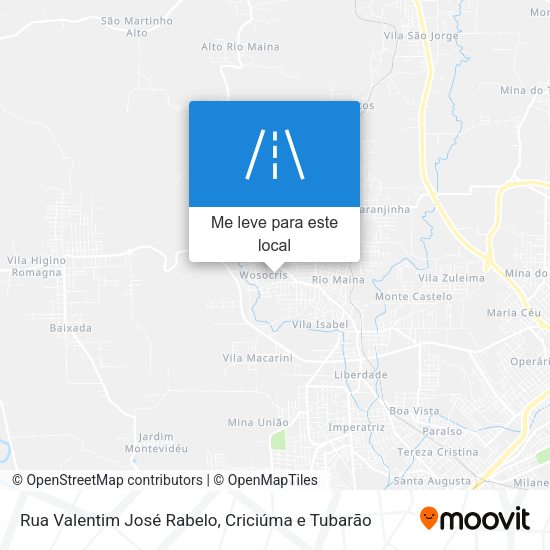 Rua Valentim José Rabelo mapa