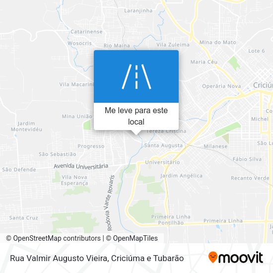 Rua Valmir Augusto Vieira mapa