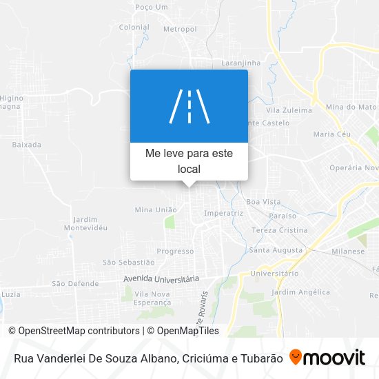 Rua Vanderlei De Souza Albano mapa