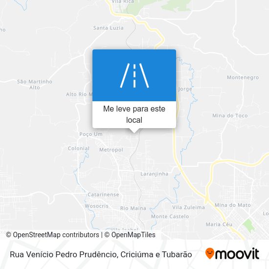 Rua Venício Pedro Prudêncio mapa