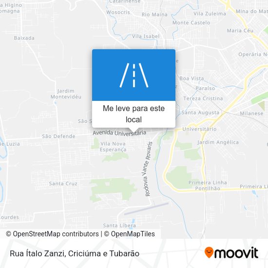 Rua Ítalo Zanzi mapa