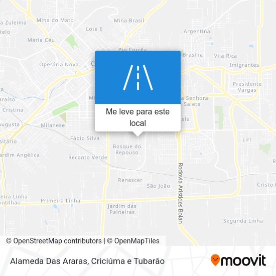 Alameda Das Araras mapa