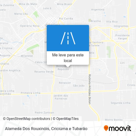 Alameda Dos Rouxinóis mapa