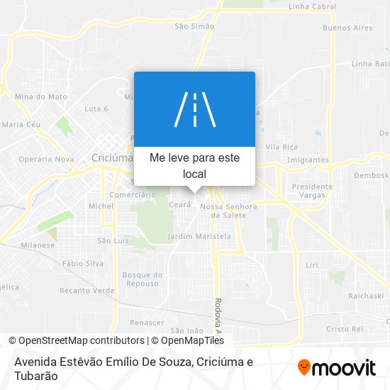 Avenida Estêvão Emílio De Souza mapa