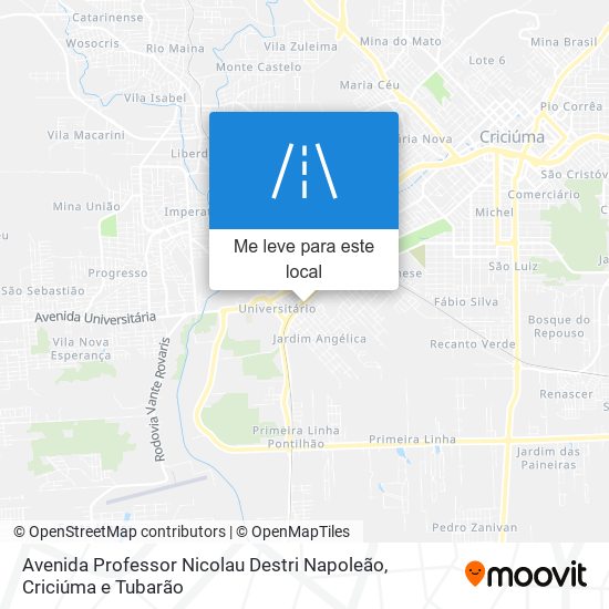 Avenida Professor Nicolau Destri Napoleão mapa