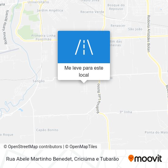 Rua Abele Martinho Benedet mapa