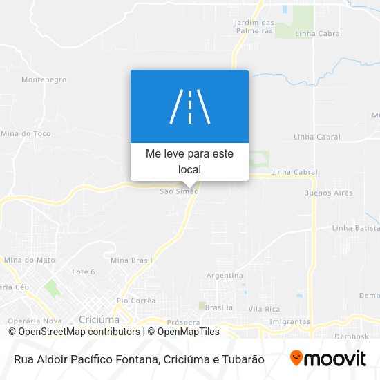 Rua Aldoir Pacífico Fontana mapa