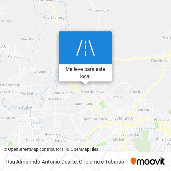 Rua Almerindo Antônio Duarte mapa