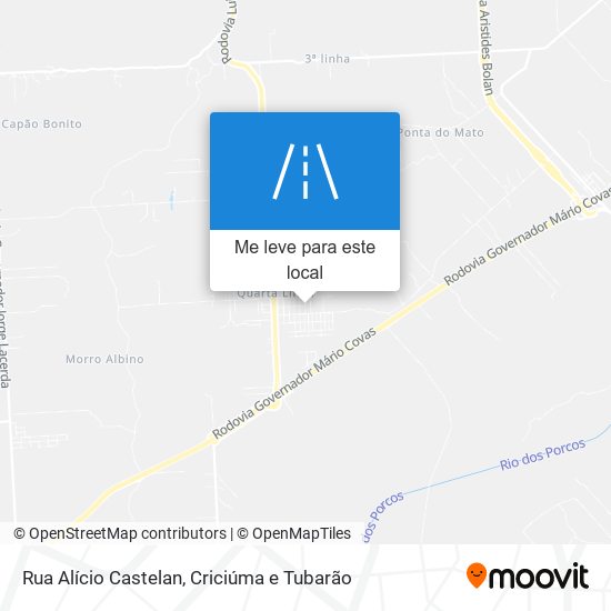 Rua Alício Castelan mapa