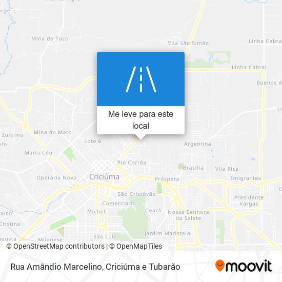 Rua Amândio Marcelino mapa