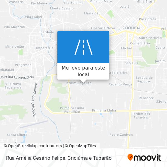 Rua Amélia Cesário Felipe mapa