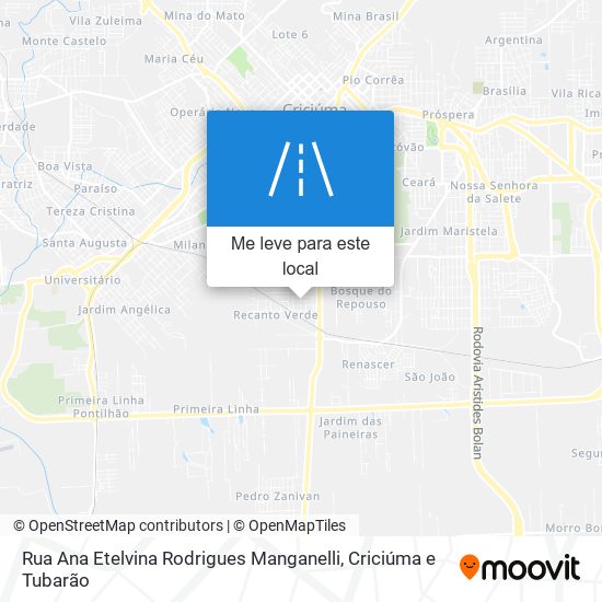 Rua Ana Etelvina Rodrigues Manganelli mapa