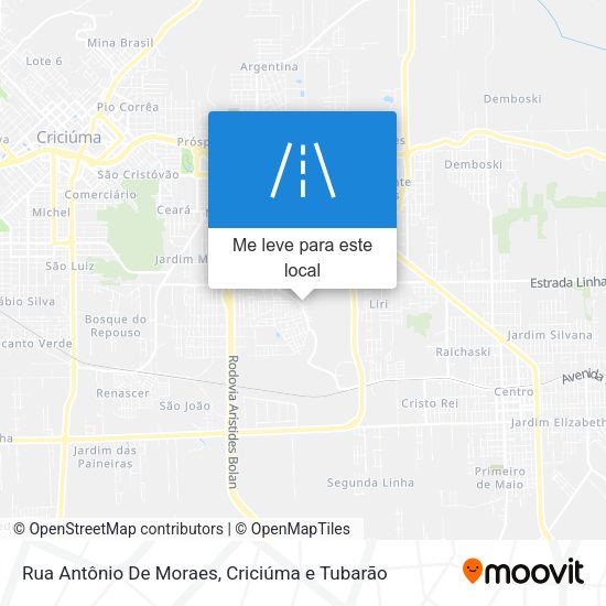 Rua Antônio De Moraes mapa