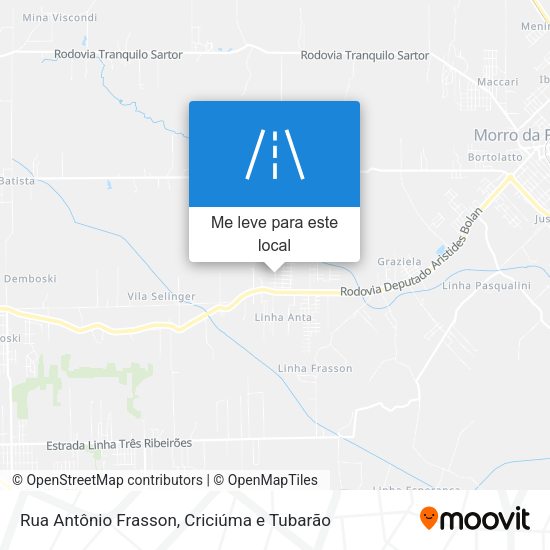 Rua Antônio Frasson mapa