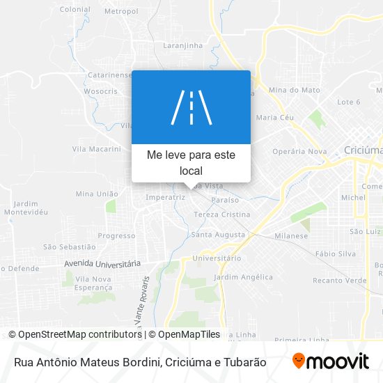 Rua Antônio Mateus Bordini mapa