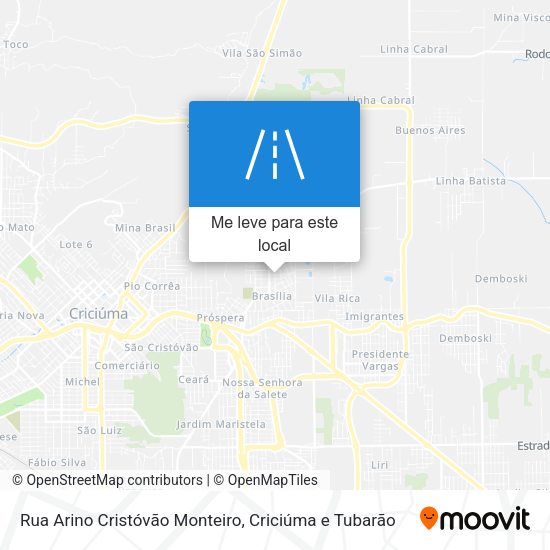 Rua Arino Cristóvão Monteiro mapa