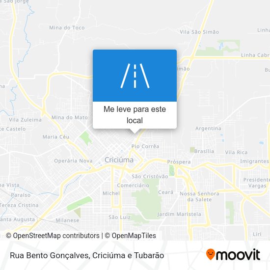 Rua Bento Gonçalves mapa