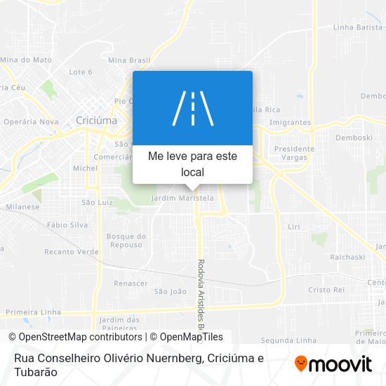 Rua Conselheiro Olivério Nuernberg mapa