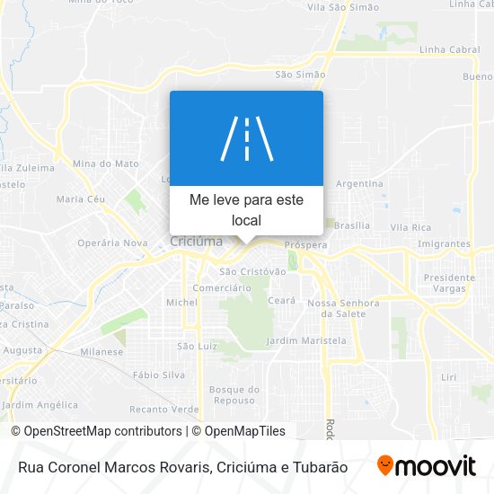 Rua Coronel Marcos Rovaris mapa