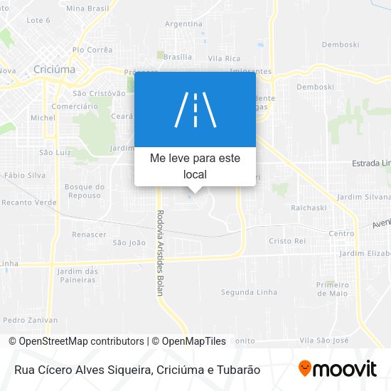 Rua Cícero Alves Siqueira mapa