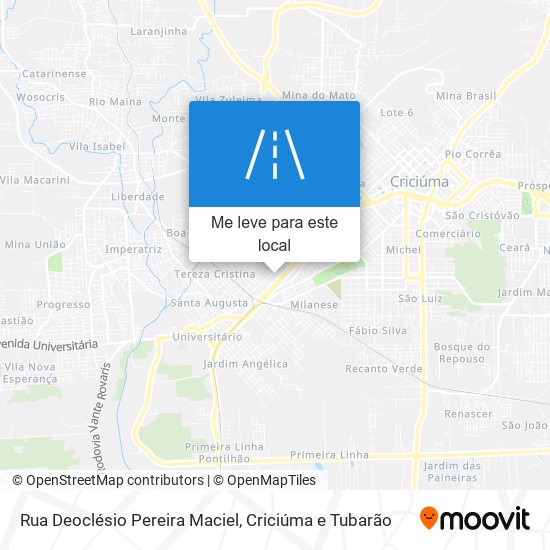 Rua Deoclésio Pereira Maciel mapa