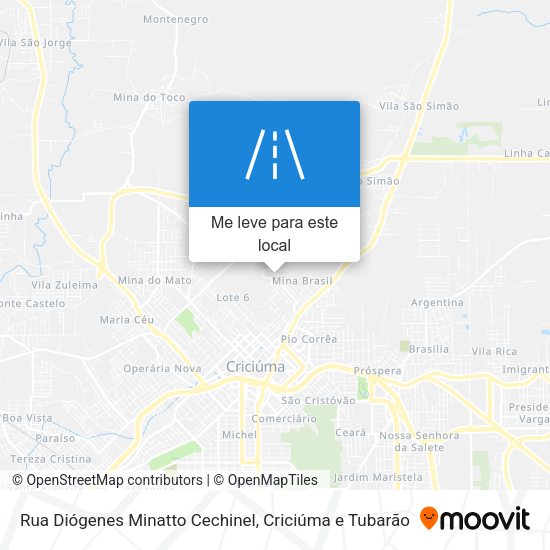 Rua Diógenes Minatto Cechinel mapa