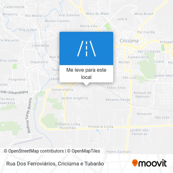Rua Dos Ferroviários mapa