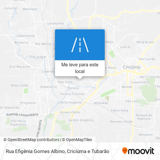 Rua Efigênia Gomes Albino mapa