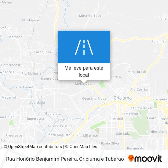Rua Honório Benjamim Pereira mapa