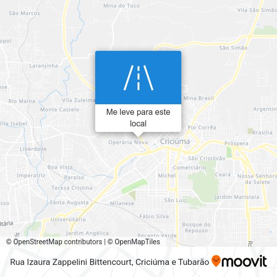 Rua Izaura Zappelini Bittencourt mapa