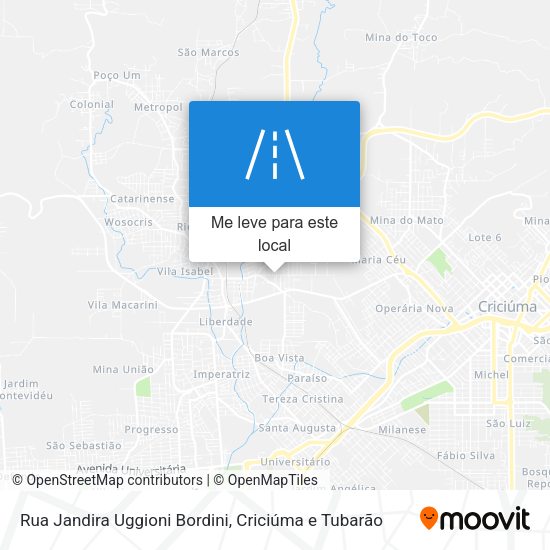 Rua Jandira Uggioni Bordini mapa