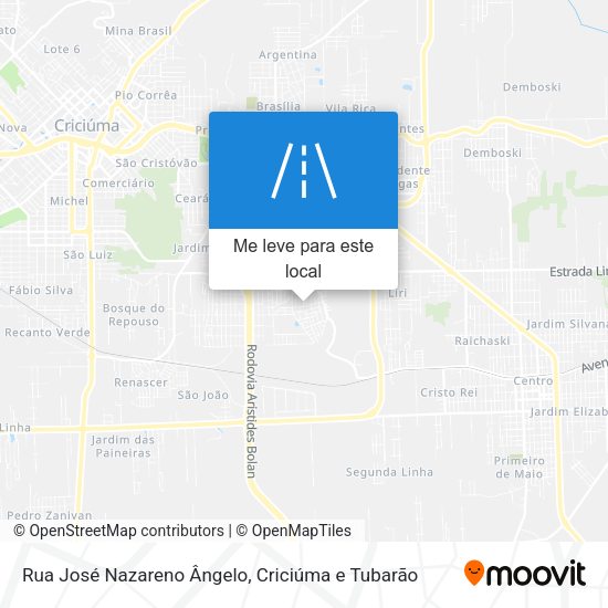 Rua José Nazareno Ângelo mapa
