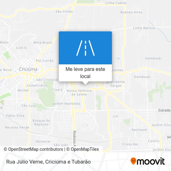 Rua Júlio Verne mapa