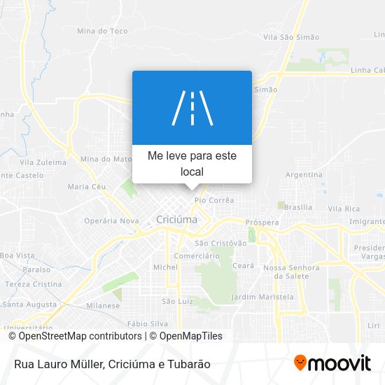 Rua Lauro Müller mapa