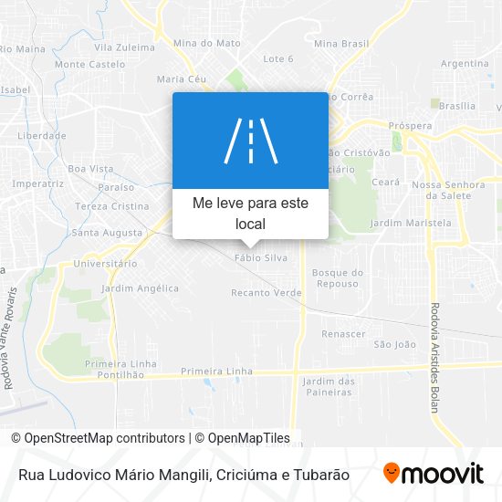 Rua Ludovico Mário Mangili mapa
