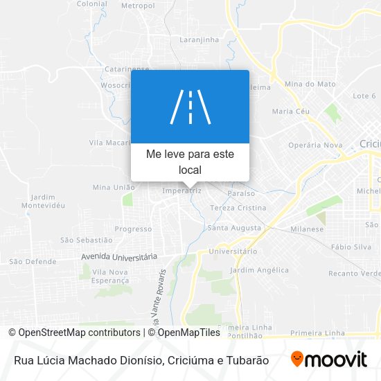 Rua Lúcia Machado Dionísio mapa